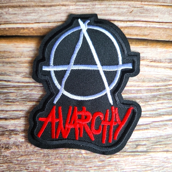 Anarchy Punk Goth Antiestablishment Government Embroidered Patch - Picture 1 of 2
